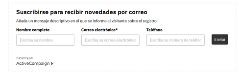 ActiveCampaign formularios